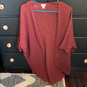 Burgundy cardigan